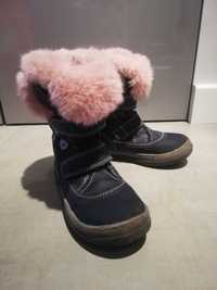 Śniegowce dla dziewczynki, buty zimowe, kozaki, rozmiar 27