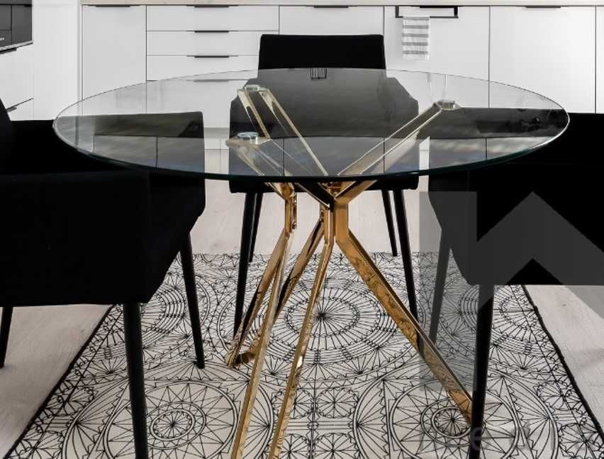 Mesa contemporânea - vidro e metal/ Contemporary glass and metal table