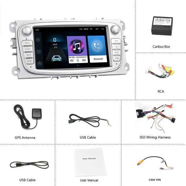 SKLEP! Radio ANDROID Ford Focus C-max Mondeo Kuga S-max Navi USB WiFi