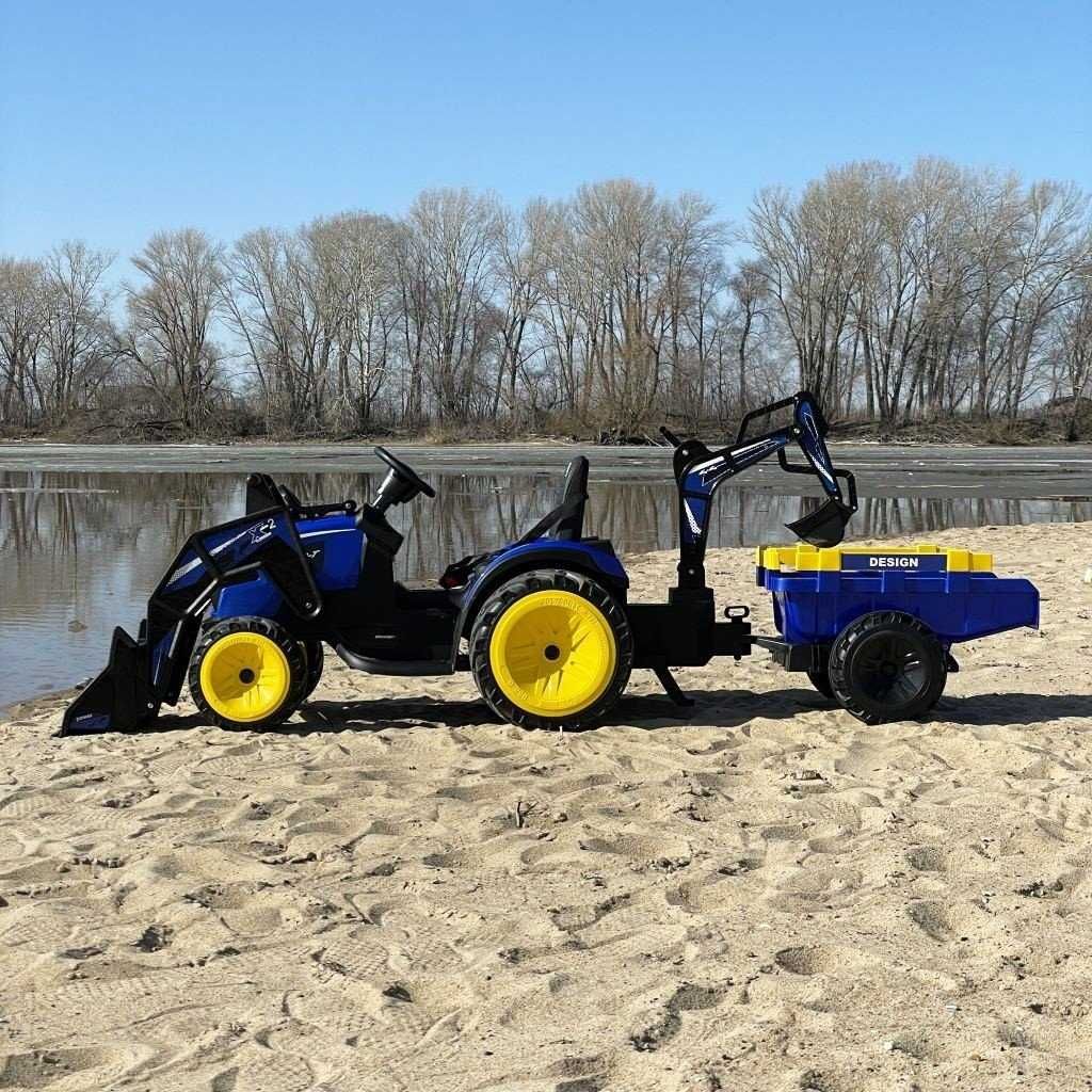 TRAKTOR Koparka NEW HOLLAND 24V 600W Ciągnik Auto Akumulator RC DZIECI