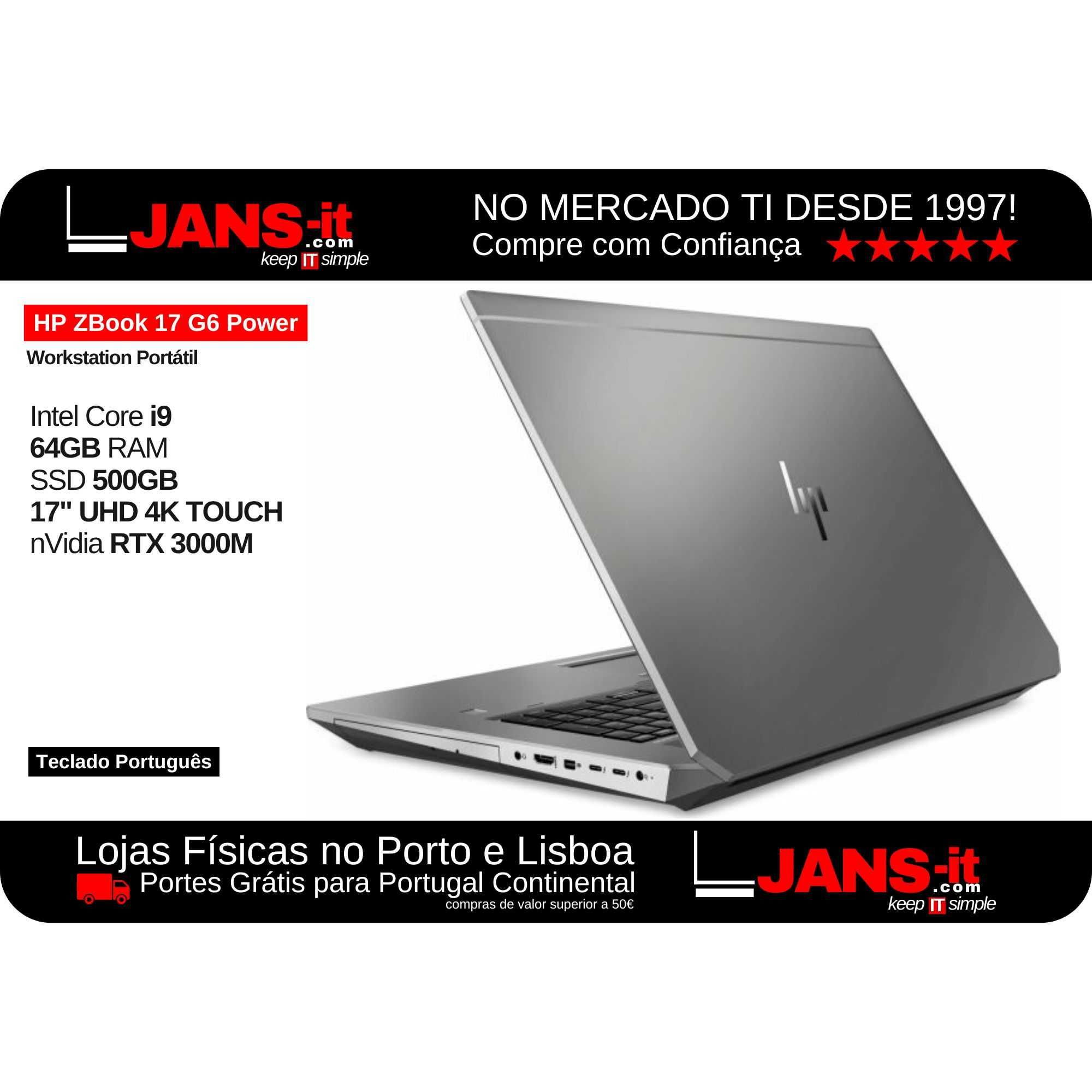 HP ZBook 17 G6 Power | i9-9880H | 64GB | SSD 500GB | 17.3" UHD 4K