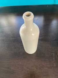 Biała butelka kamionkowa ceramiczna ozdobna 0,75 l