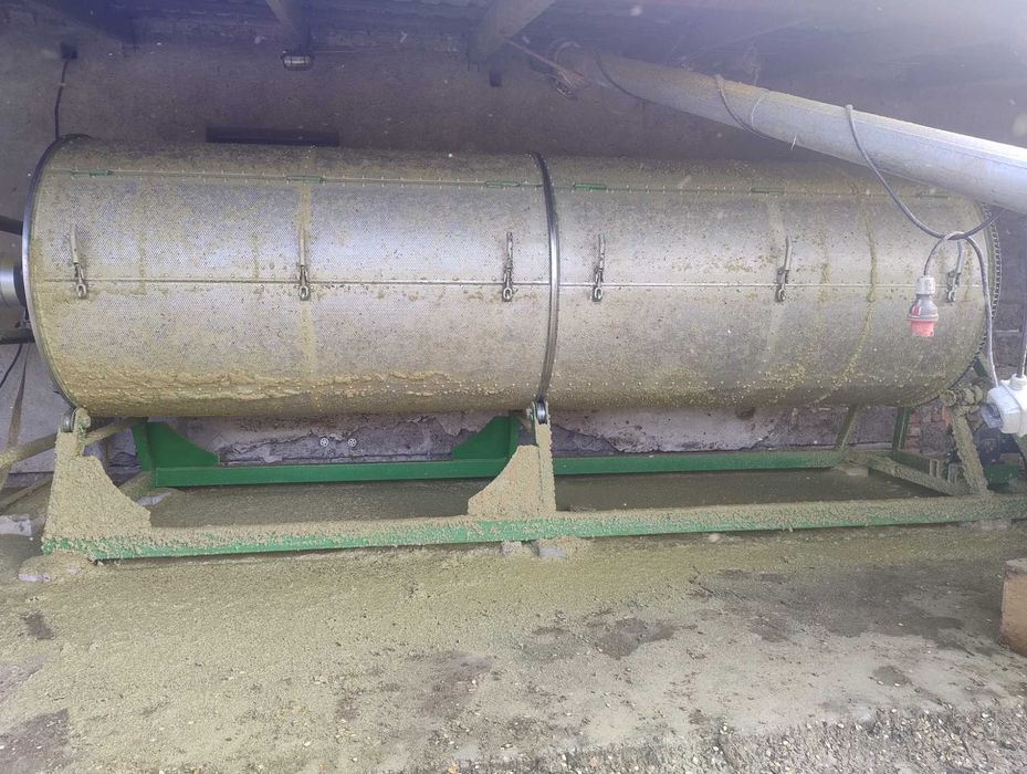 Suszarnia zestaw z piecem do pestek nasion dyni bębnowa 4m podłogowa