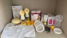Kit Amamentação com Bomba, acessórios, cremes, discos protetores, etc