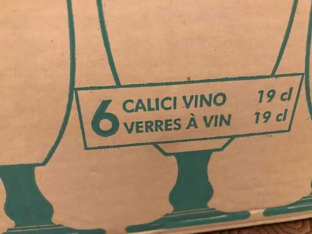Conjunto de 6 copos de vinho  CRISAL ALGARVE - Nunca usados