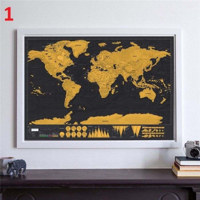 Varios Mapa Mundi Atlas p/ raspar Scratch viajantes wanderlust GRANDE