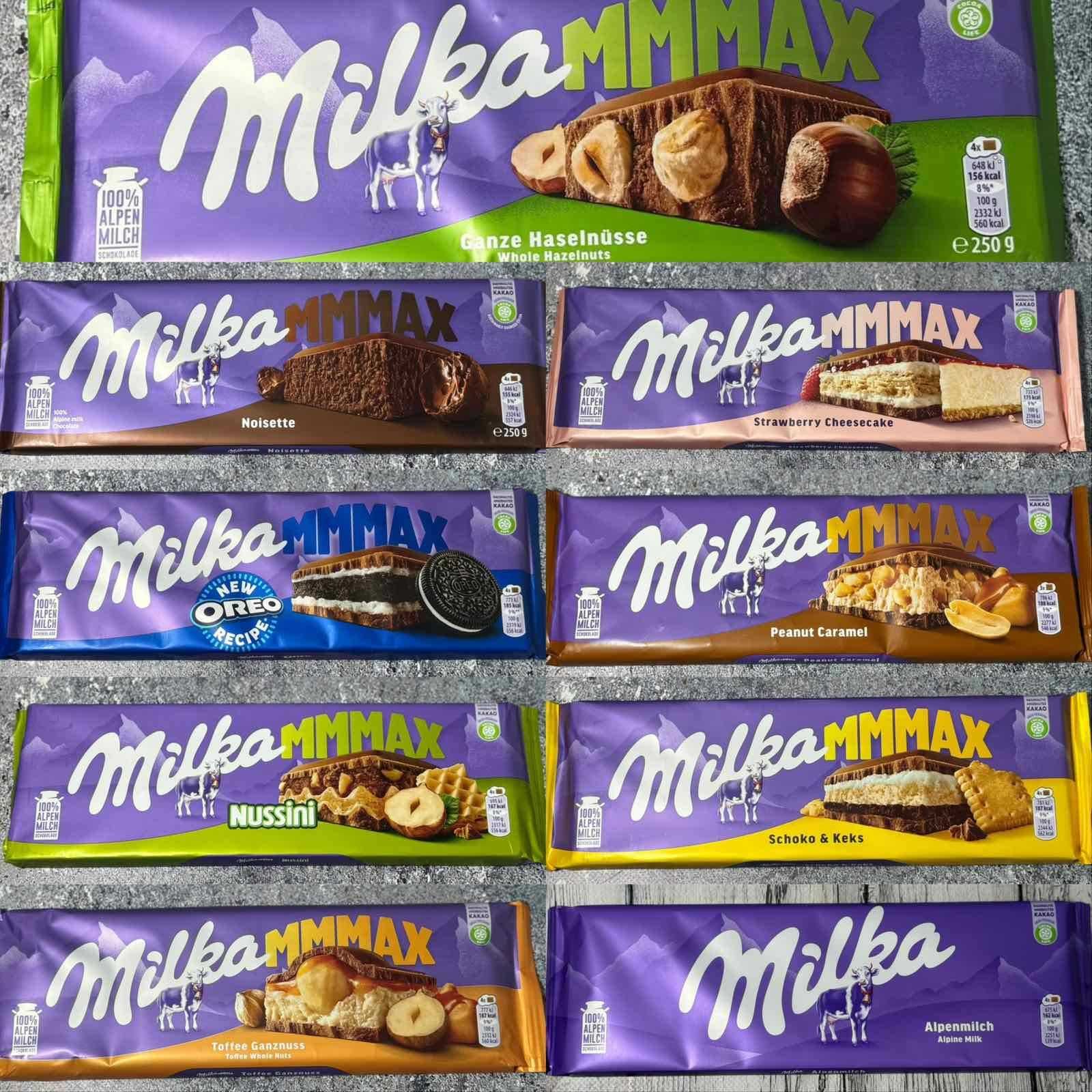 Шоколад Milka 9 видів 270-300 г
