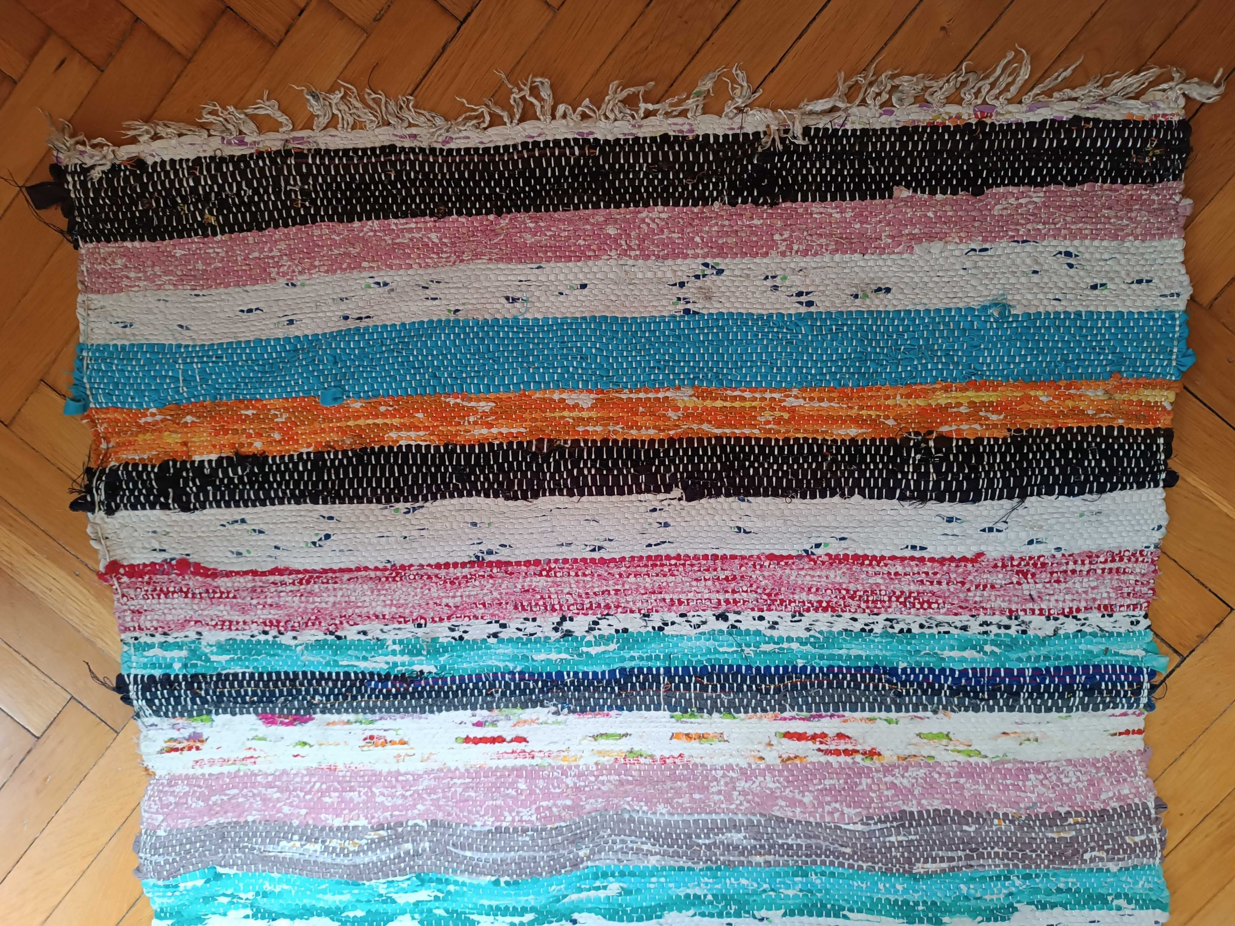 Chodnik rustykalny kolorowy ręcznie robiony 580x65 cm nowy