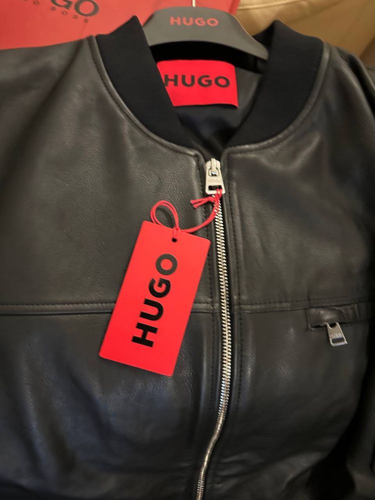 Кожаная куртка Hugo Boss