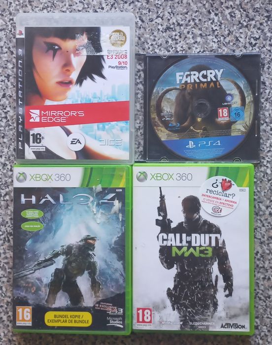Conjunto de 4 jogos Playstation 4/3/Xbox 360