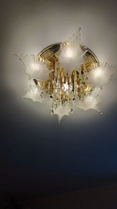 Żyrandol z kryształkami + 2 kinkiety