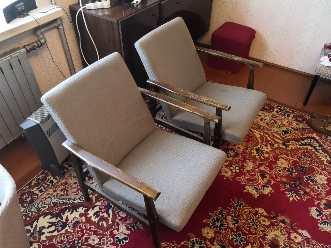 Fotele krzesła PRL