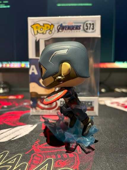Captain America with Electrified Mjolnir and Broken Shield funko pop