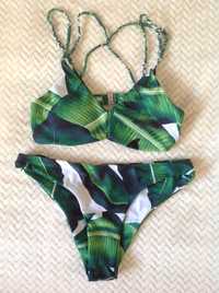 Biquíni estampado verde tamanho S - Novo Bikini