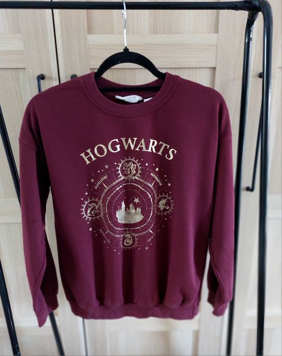 H&M bordowa, burgundowa bluza z serii Harry Potter, r. 146/152