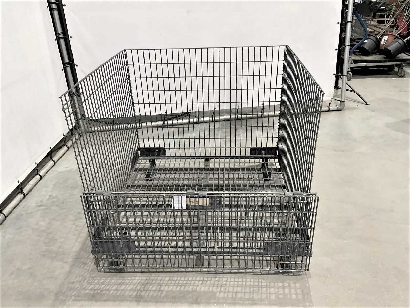 Kosz Siatkowy Składany Metal Gitterbox Pojemnik Magazyn Duży 170x110cm