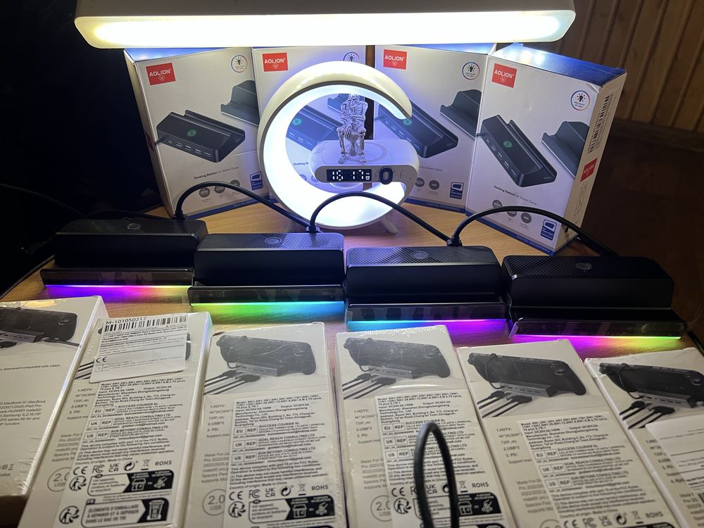 Док станция steam deck dock, 4 вида (hdmi 4к, pd 100w, 3 usb, 1000mbs)