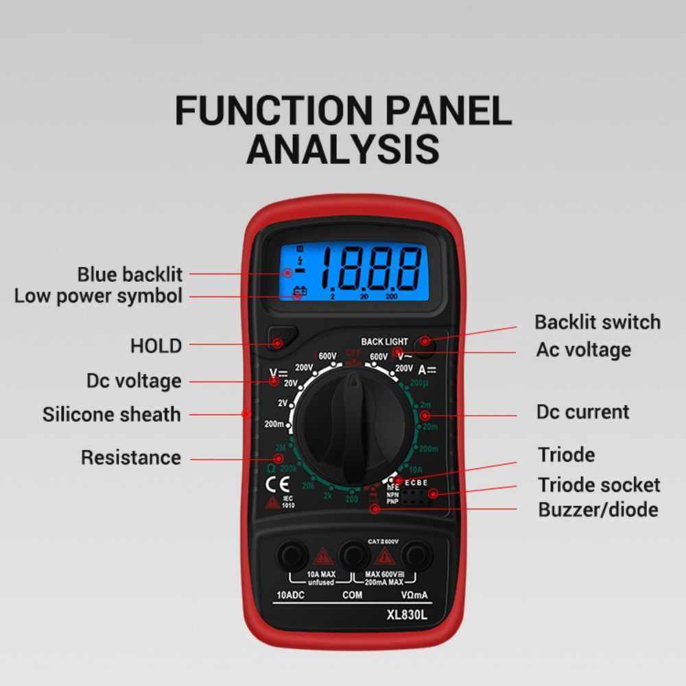 Професійний Цифровий мультиметр Тестер Aneng XL830L