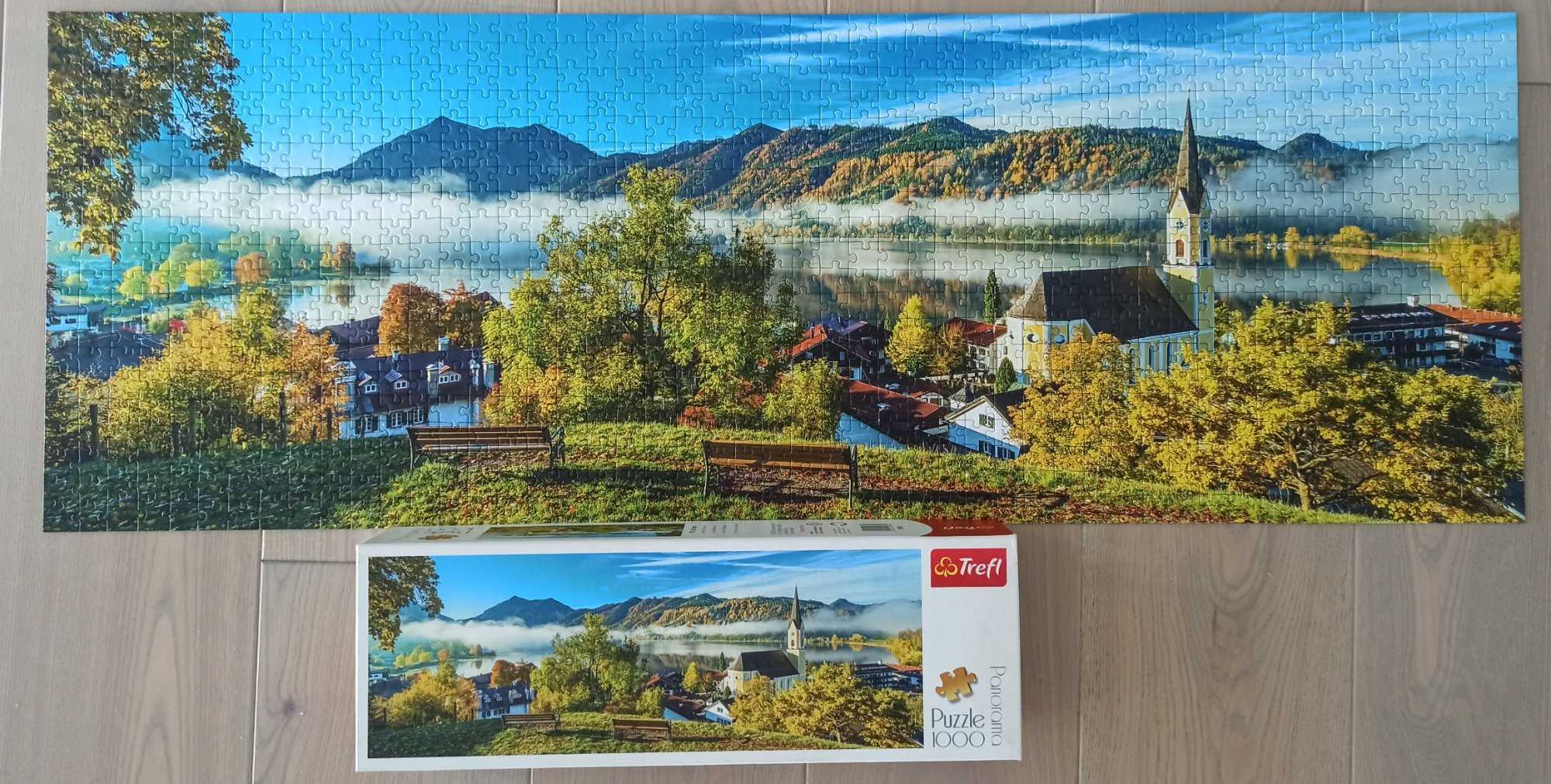 Puzzle trefl panorama Nad jeziorem Schliersee 1000