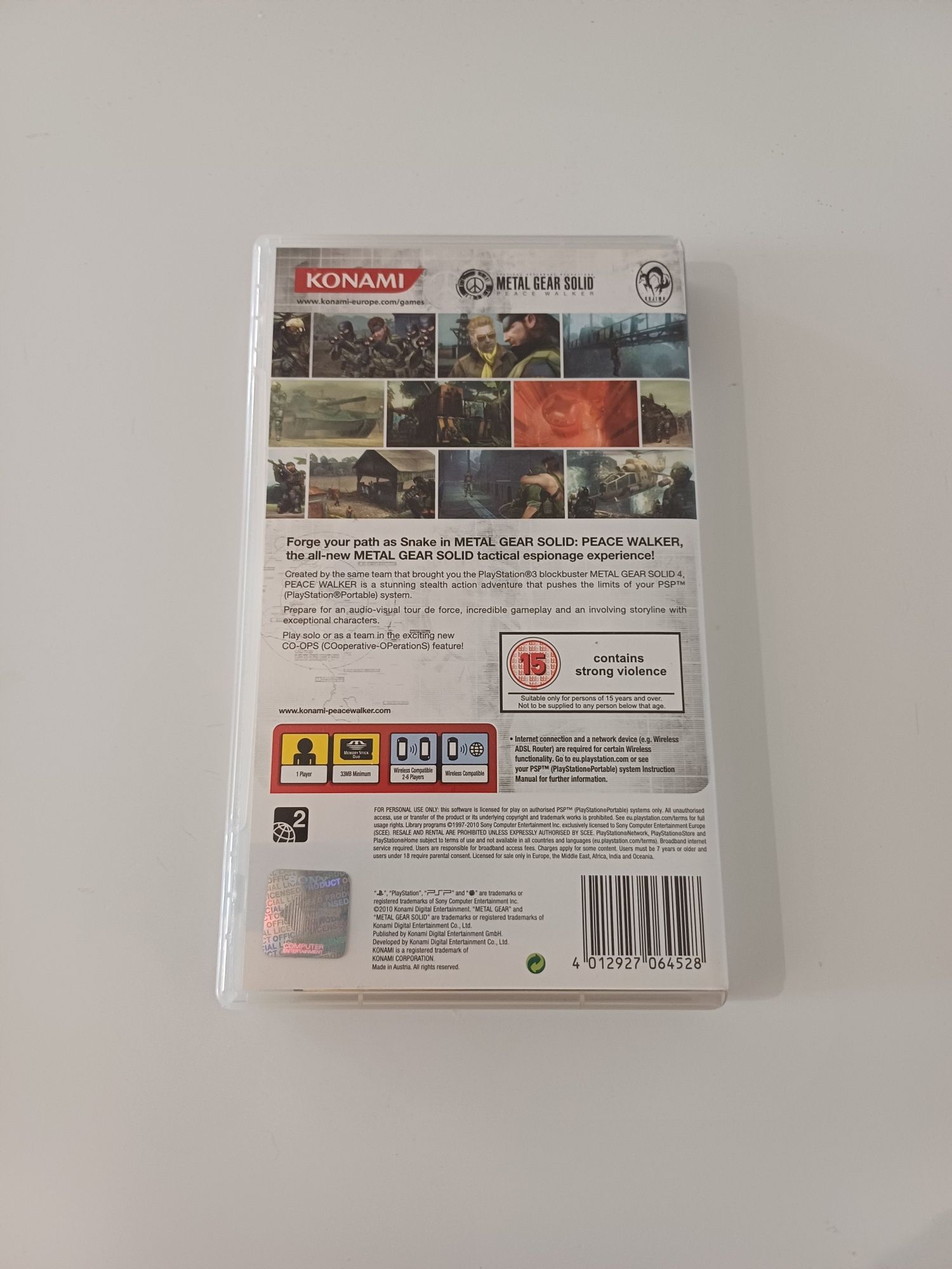 Metal Gear Solid Peace Walker Sony PlayStation Portable PSP