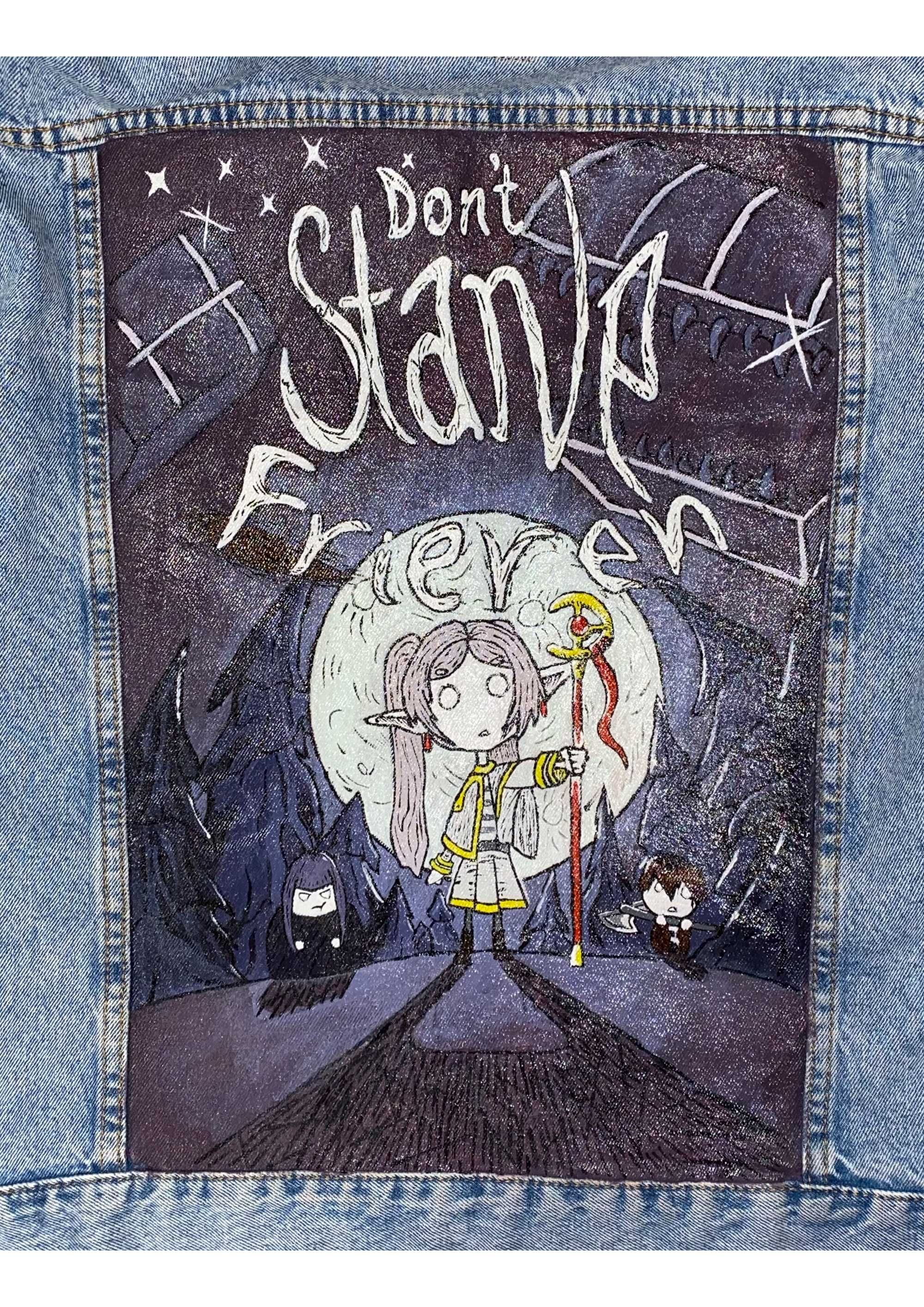 Джинсова куртка з кастомним малюнком "Don`t starve Frieren"