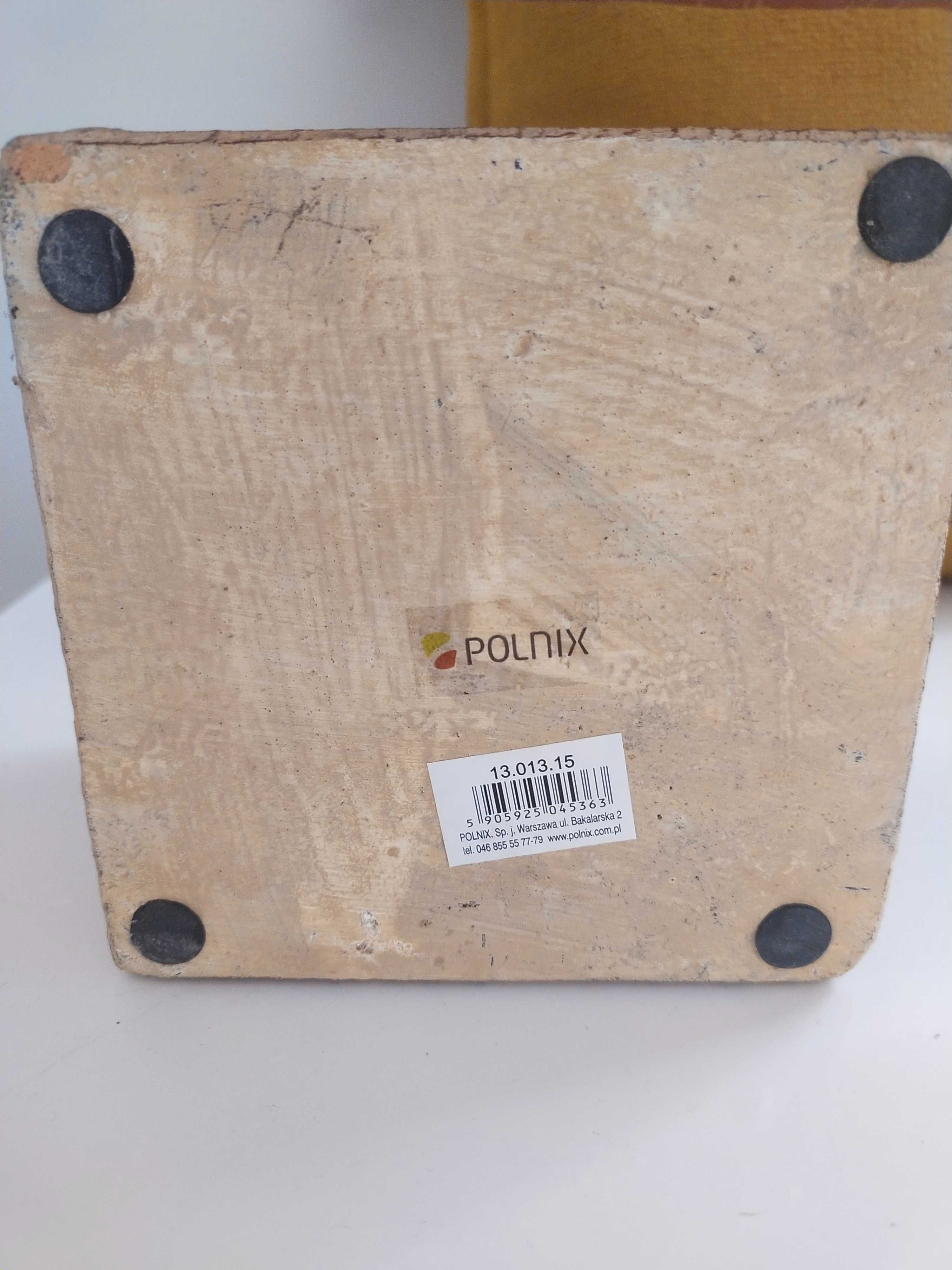 Doniczka vintage osłonka stylowa donica beż piaskowiec postarzana