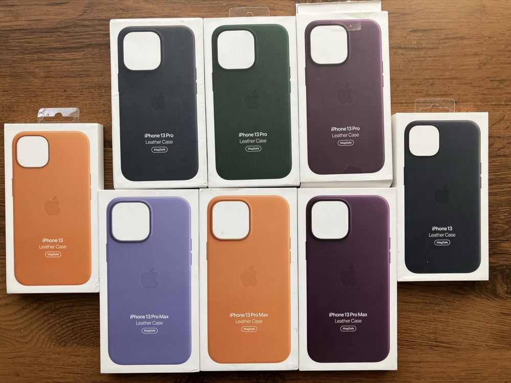 Оригинальный чехол apple iphone leather case 13 pro max MagSafe