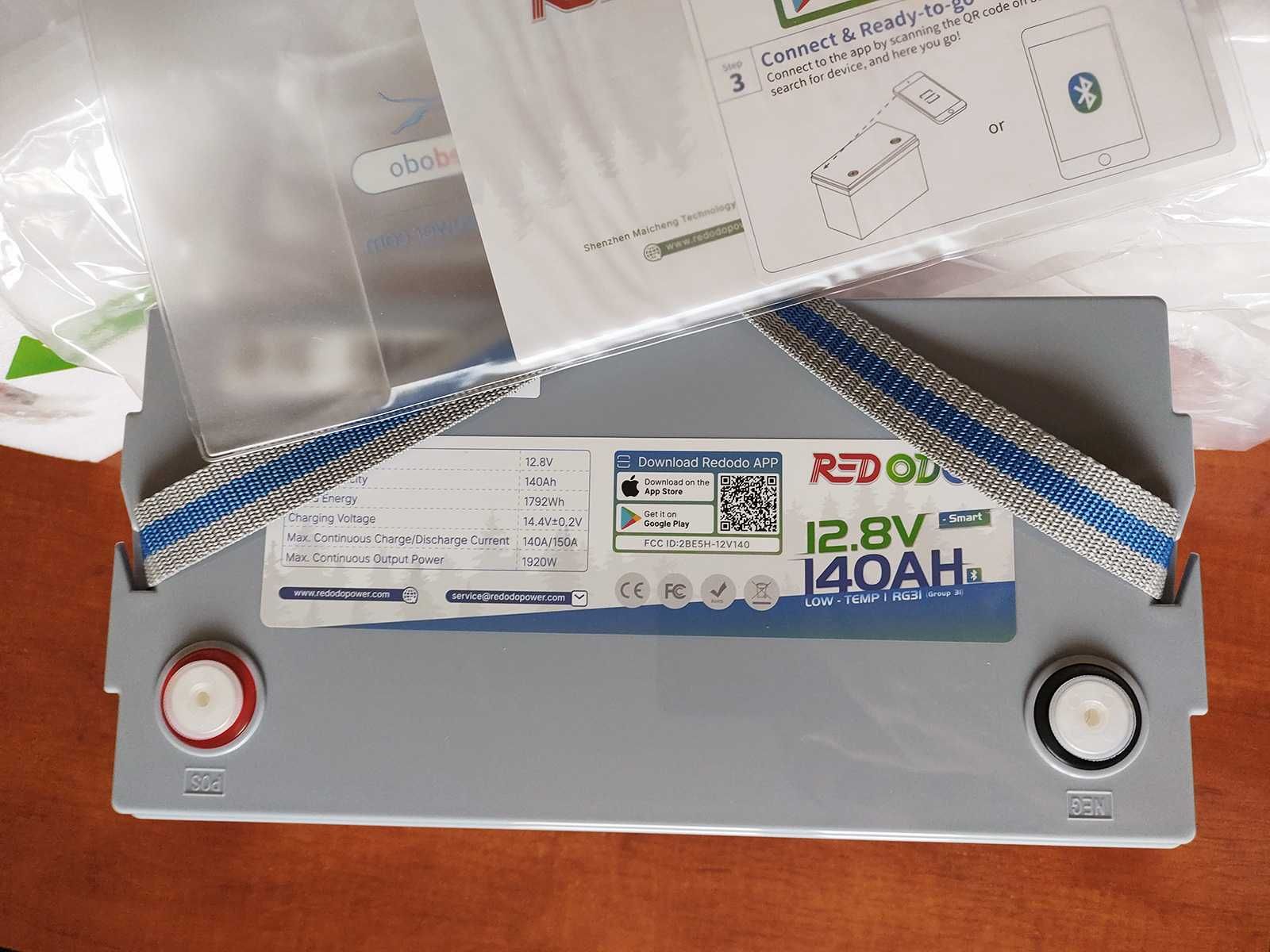 Акумулятор LiFePO4 REDODO 12V 140Ah Bluetooth BMS 150A - Новинка (USA)