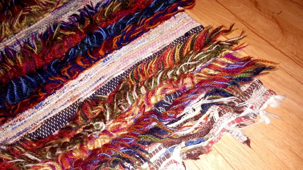 Dywanik chodnik sznurkowe kilim makata z czasów PRL vintage