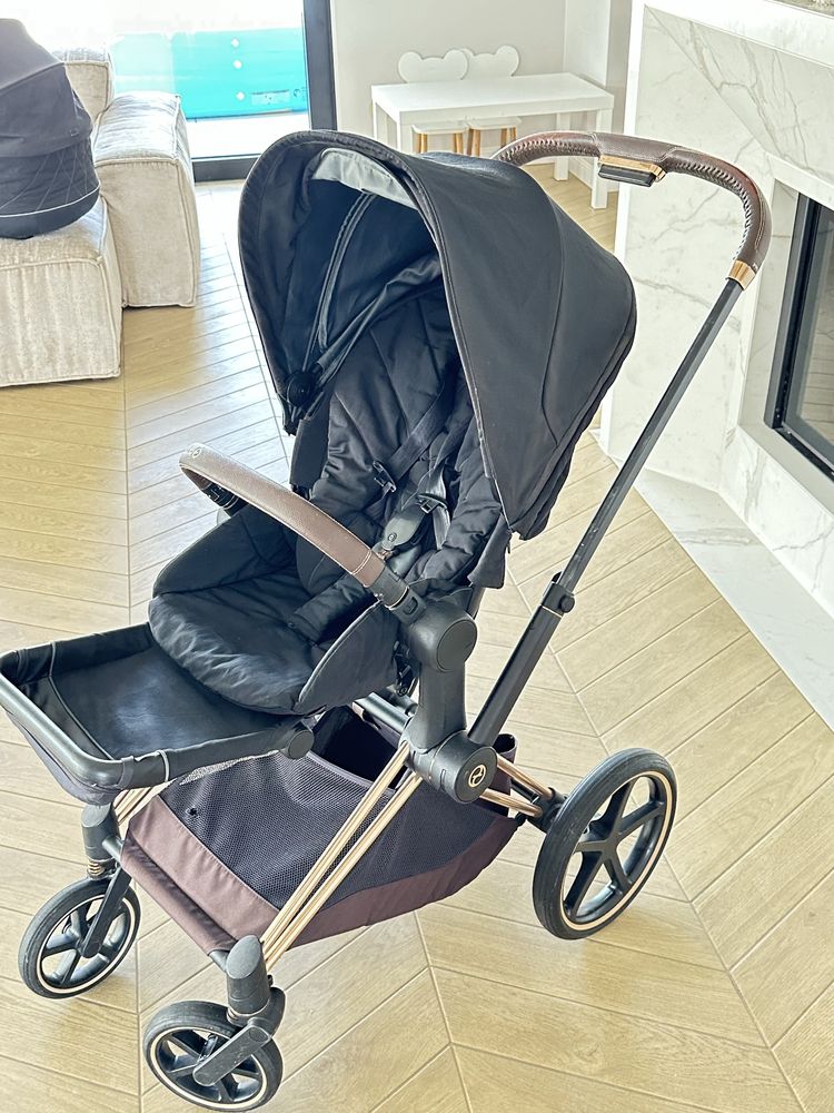 Wozek Chbex Priam 2 w 1 czarny rose gold