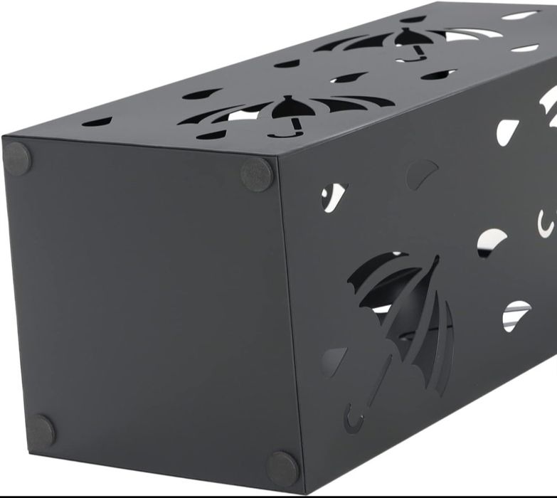 Stojak na parasole metalowy z 4 haczykami z ociekaczem 20 x 20 x 49 cm
