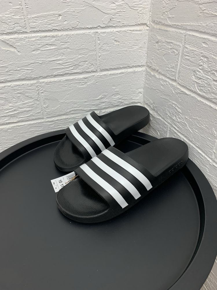 Тапки шльопанці Adidas Aqua оригінал нові чорні сланці чоловічі