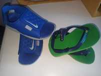 2 pares de calcado n23,5 e 23/24(Nike, havaianas)