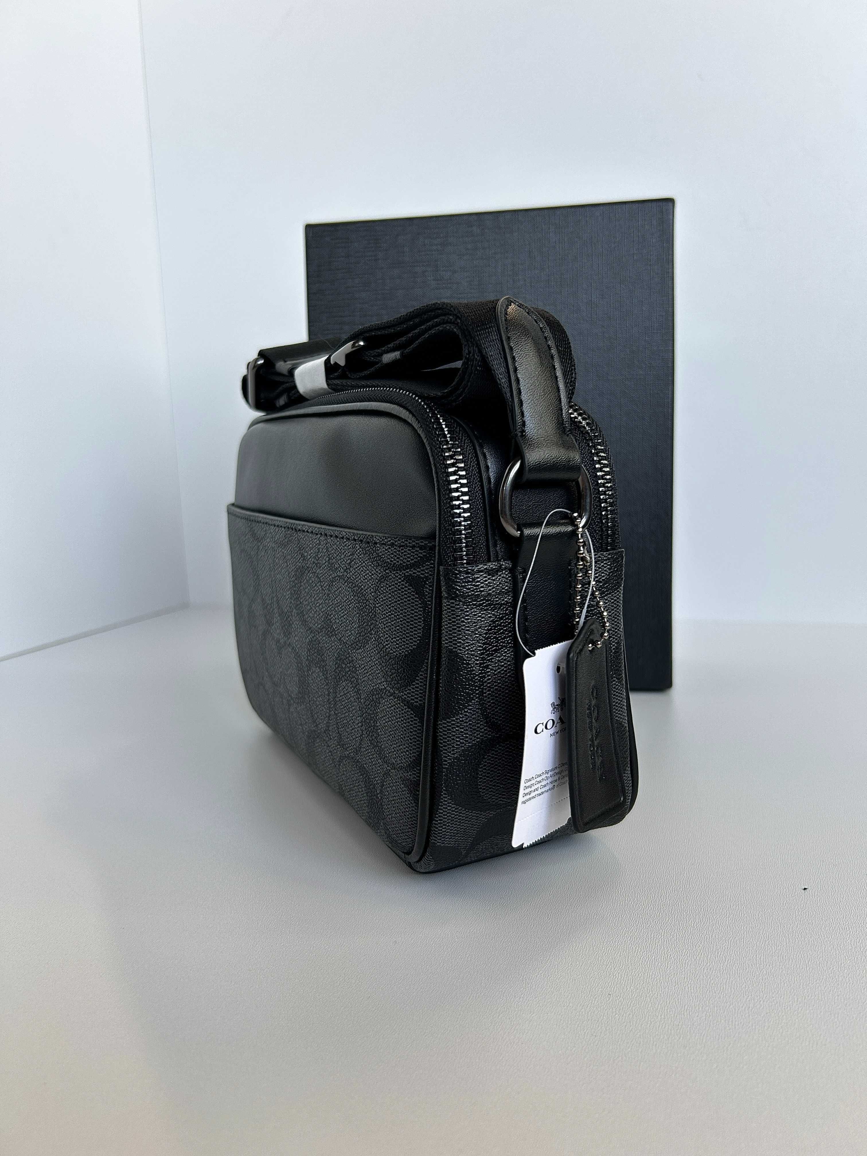 Чоловіча сумка Coach - фірмова Канва!