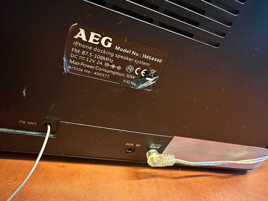 Radio , stacja dokująca iPod, iPhone  , AEG IMS 4440.