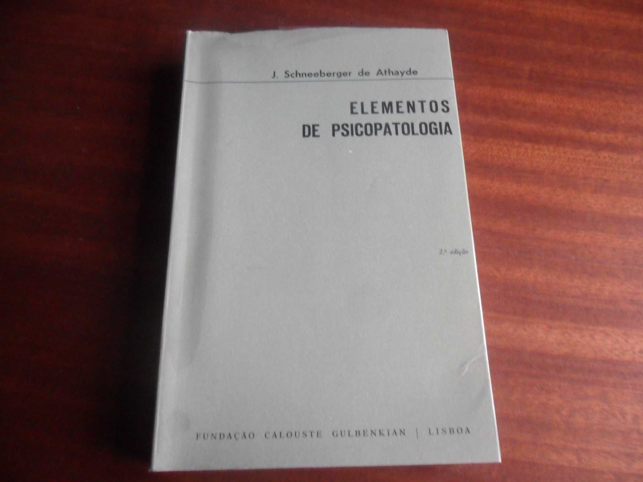 "Elementos de Psicopatologia" de J. Schneeberger Athaíde