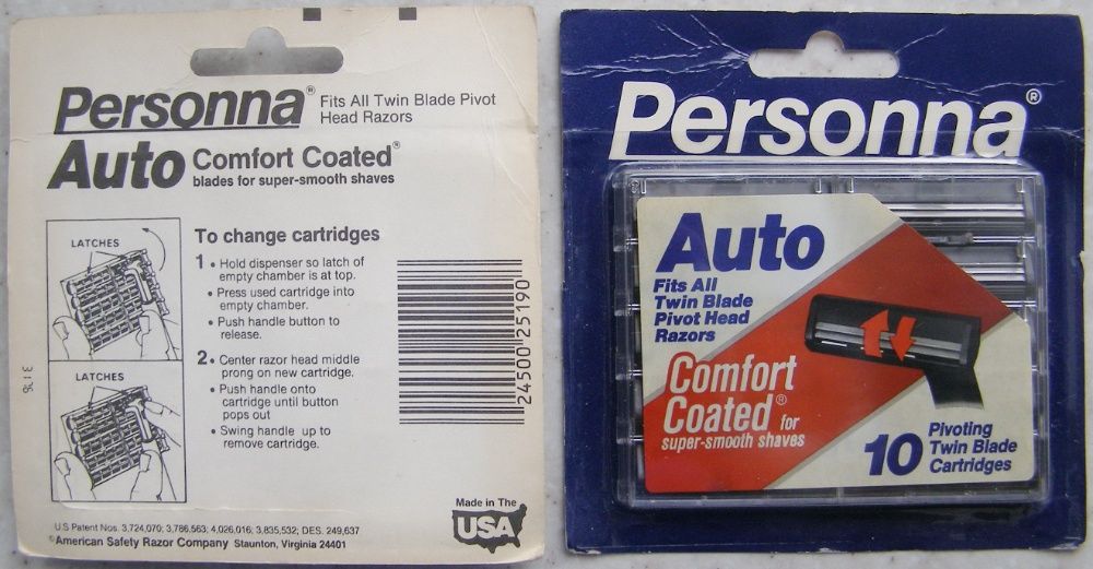 Бритвенные кассеты Personna. США