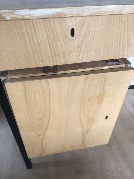 Biurko metal sklejka z  Prl używane