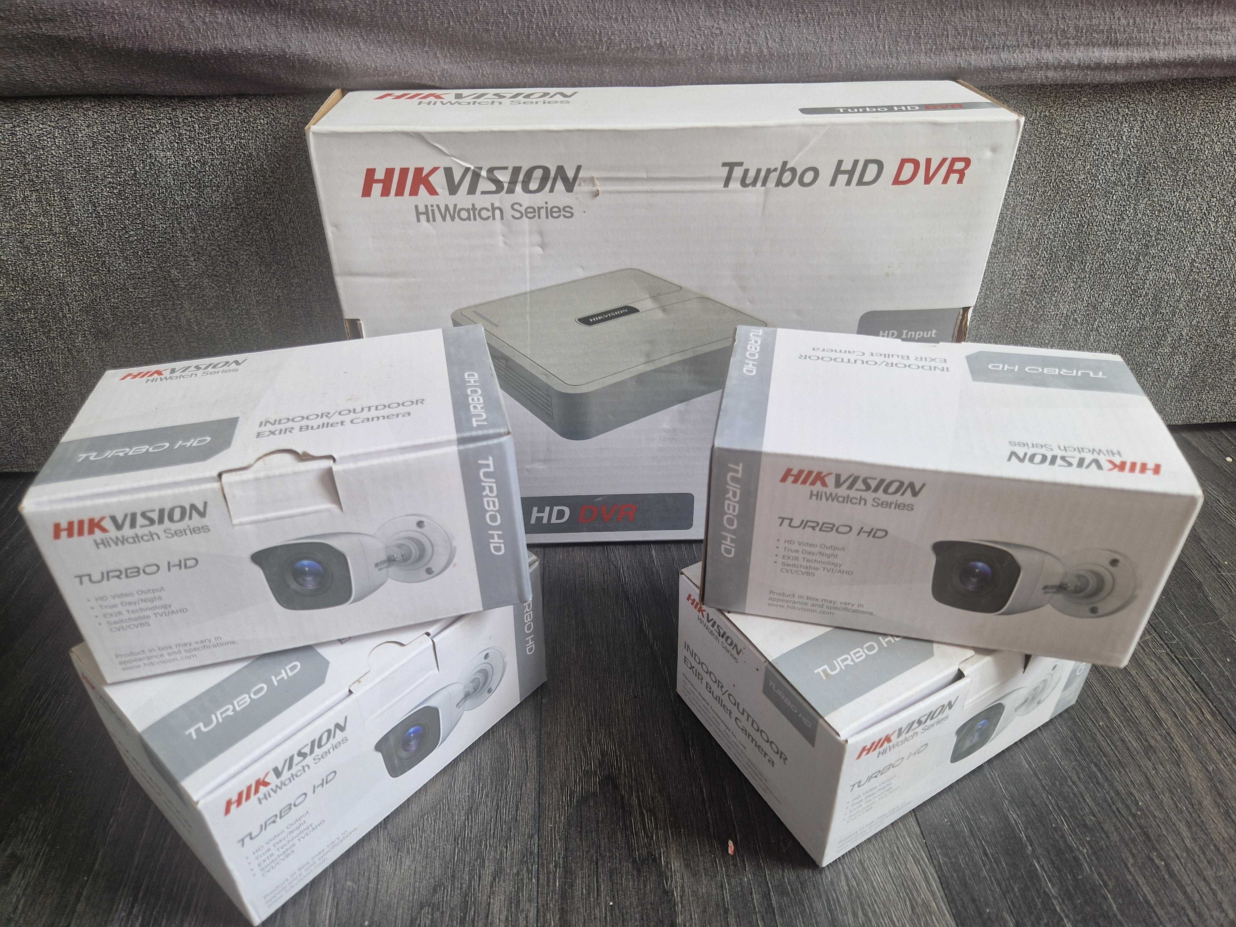 Nowy zestaw 4 kamer firmy hikvision do monitoringu z rejestratorem