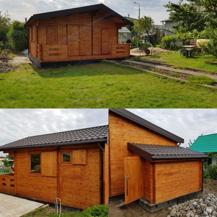 DREWNIANY DOMEK Letniskowy Całoroczny
WEEKEND 25 + 8 M2 Od Ręki  Promo