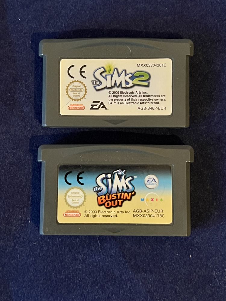 The Sims 2 & Bustin' Out GBA originais
