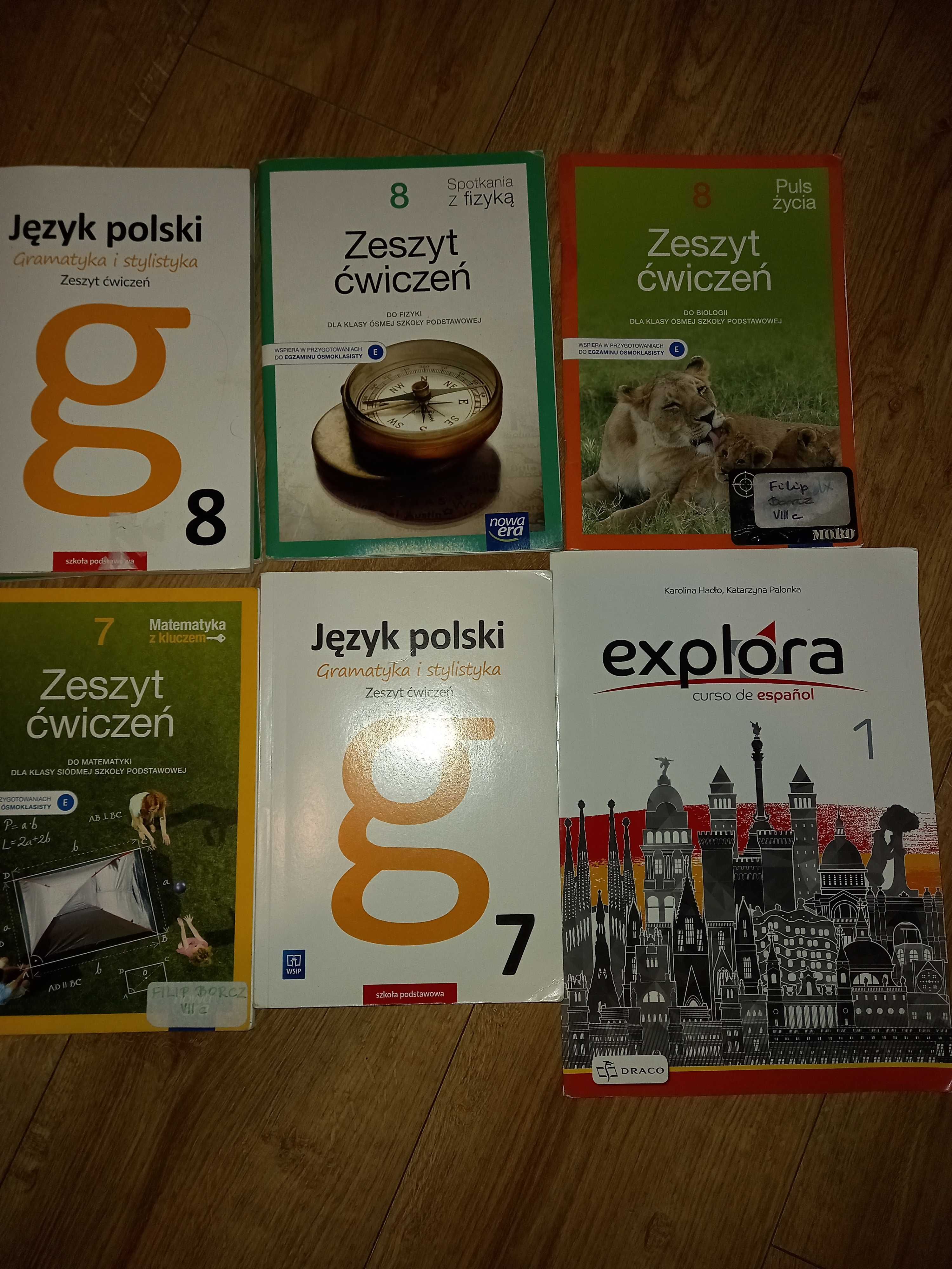 Ćwiczenia klasa 7 klasa 8 Polski matematyka fizyka