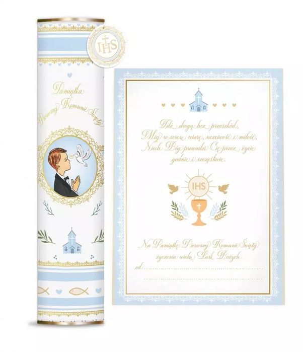 Tuba Pamiątka Komunijna niebieska. Henry. Nowy Produkt