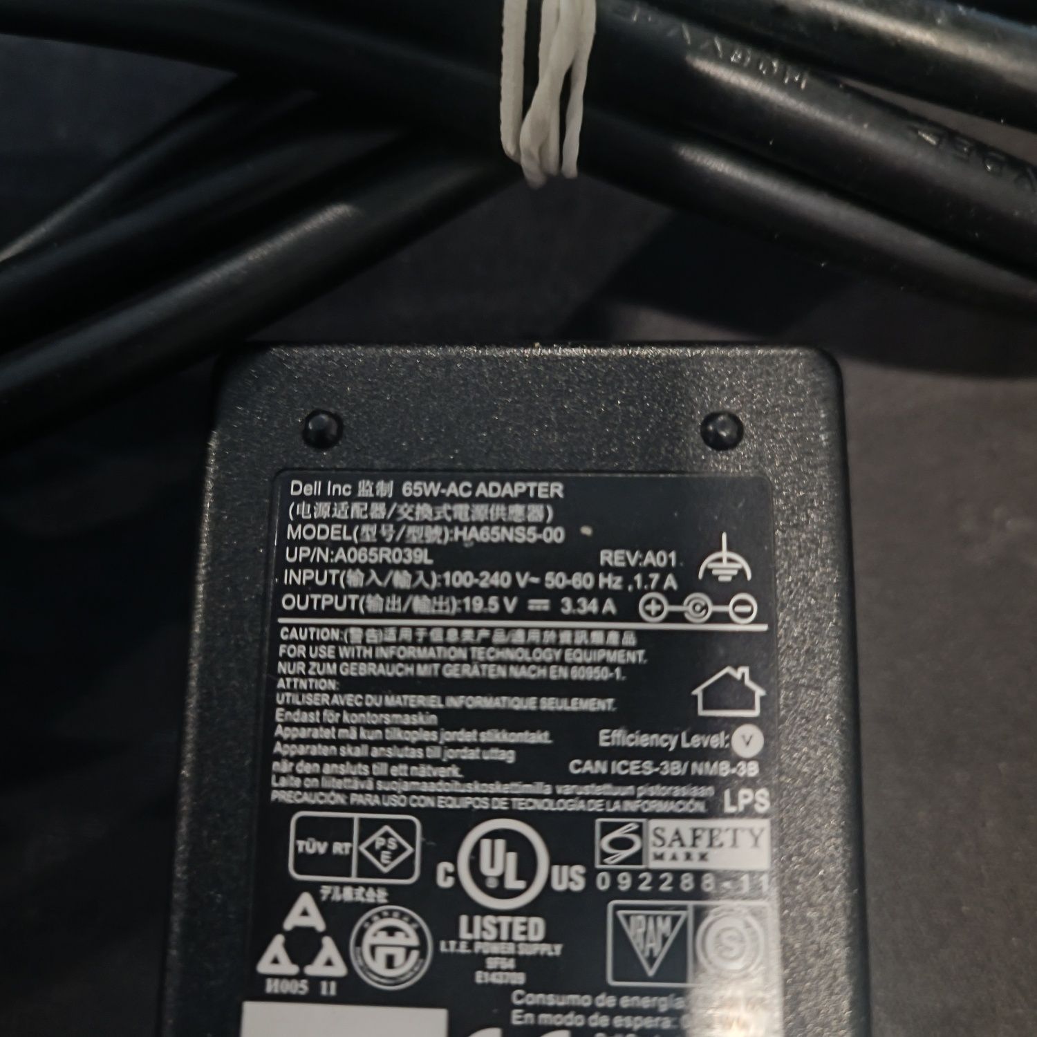 Oryginalny zasilacz Dell 19,5V 3,34A 65W wtyk 7,4x5mm