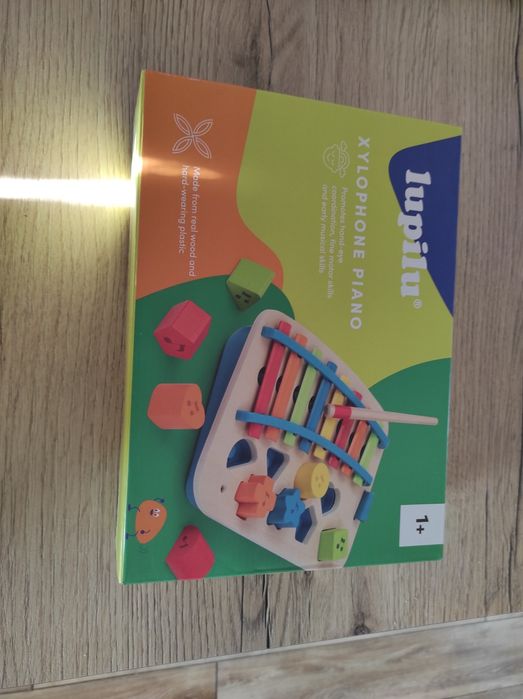 Nowy drewniany ksylofon i pianino cymbałki Lupilu