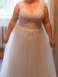 Przepiękna suknia ślubna z welonem + dodatki w dobrej cenie :)