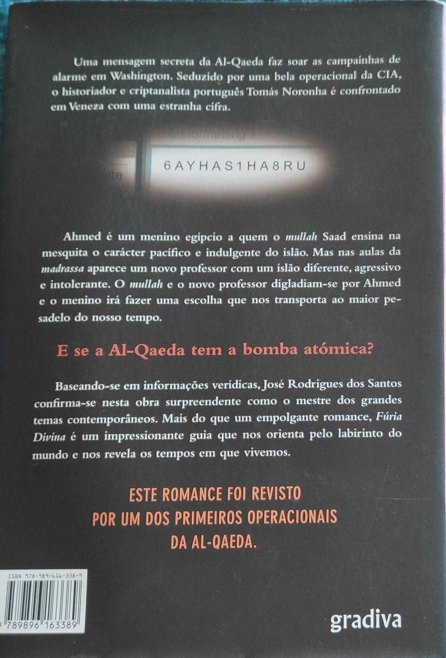 Livro: Fúria Divina de José Rodrigues dos Santos