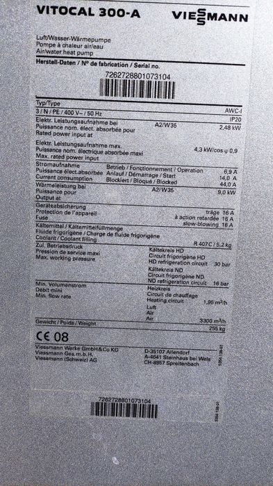 Pompa ciepła 9 KW powietrzna VIESSMANN monoblok