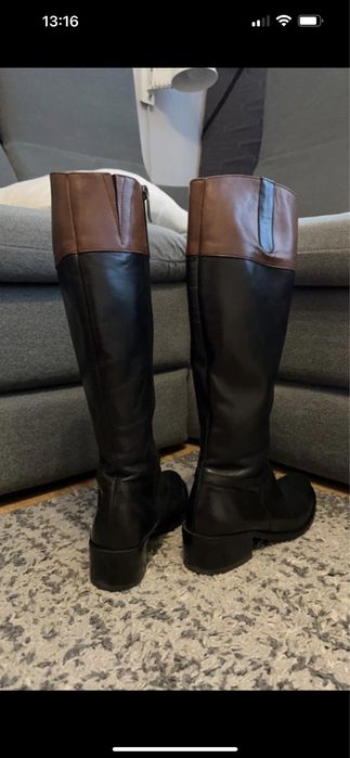 Skórzane kozaki Sagan