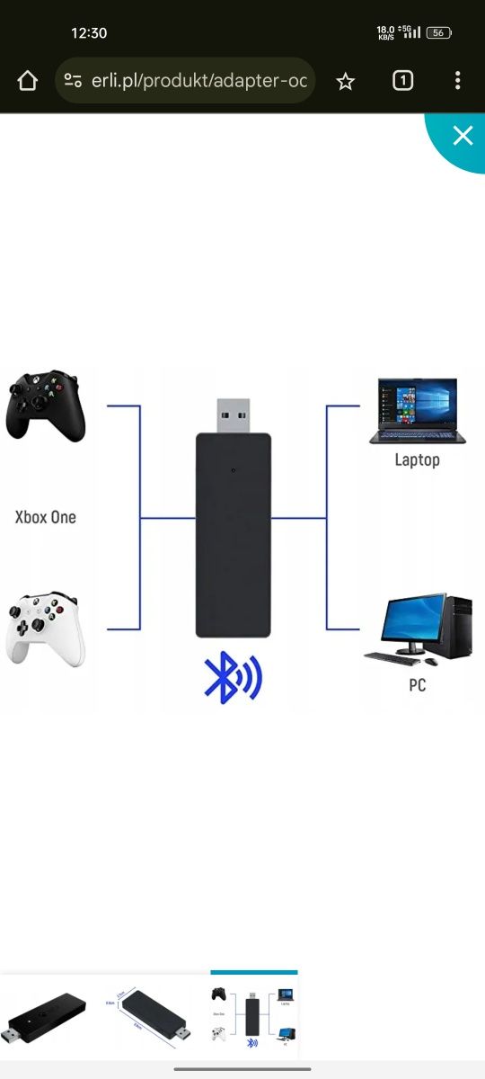Adapter do kontrolerów XBOX One / PC